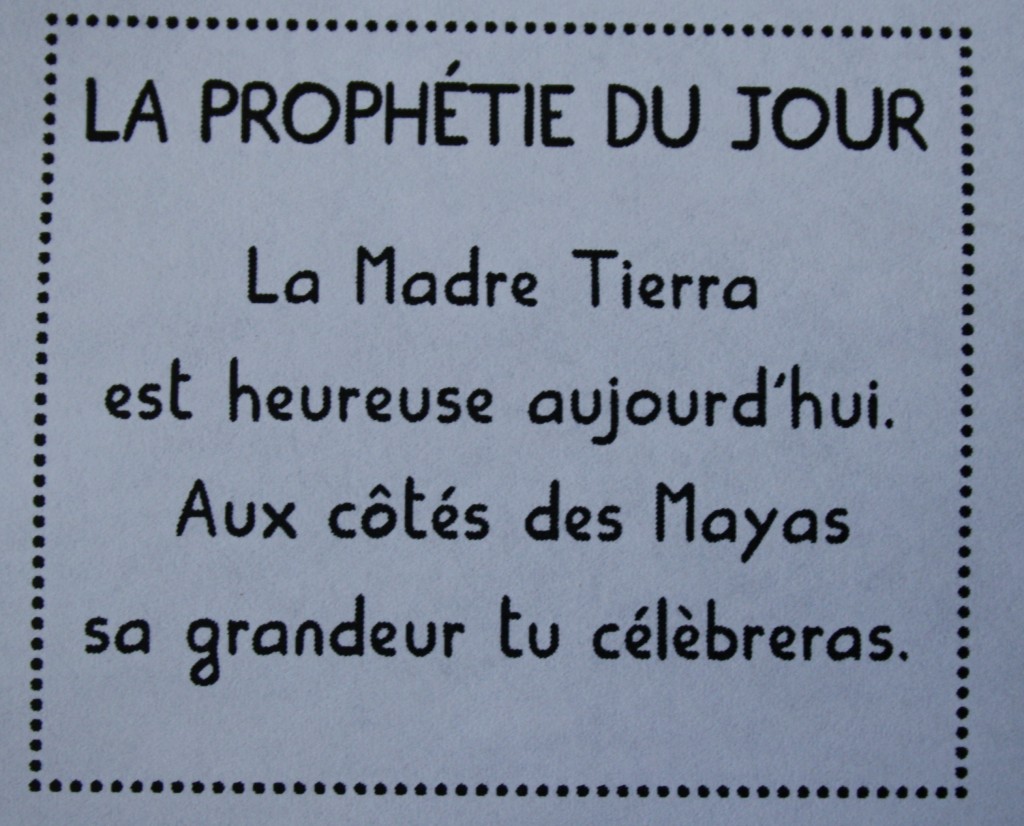 Prophétie du jour